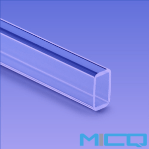 Clear Fused Quartz Rectangular glass tubing